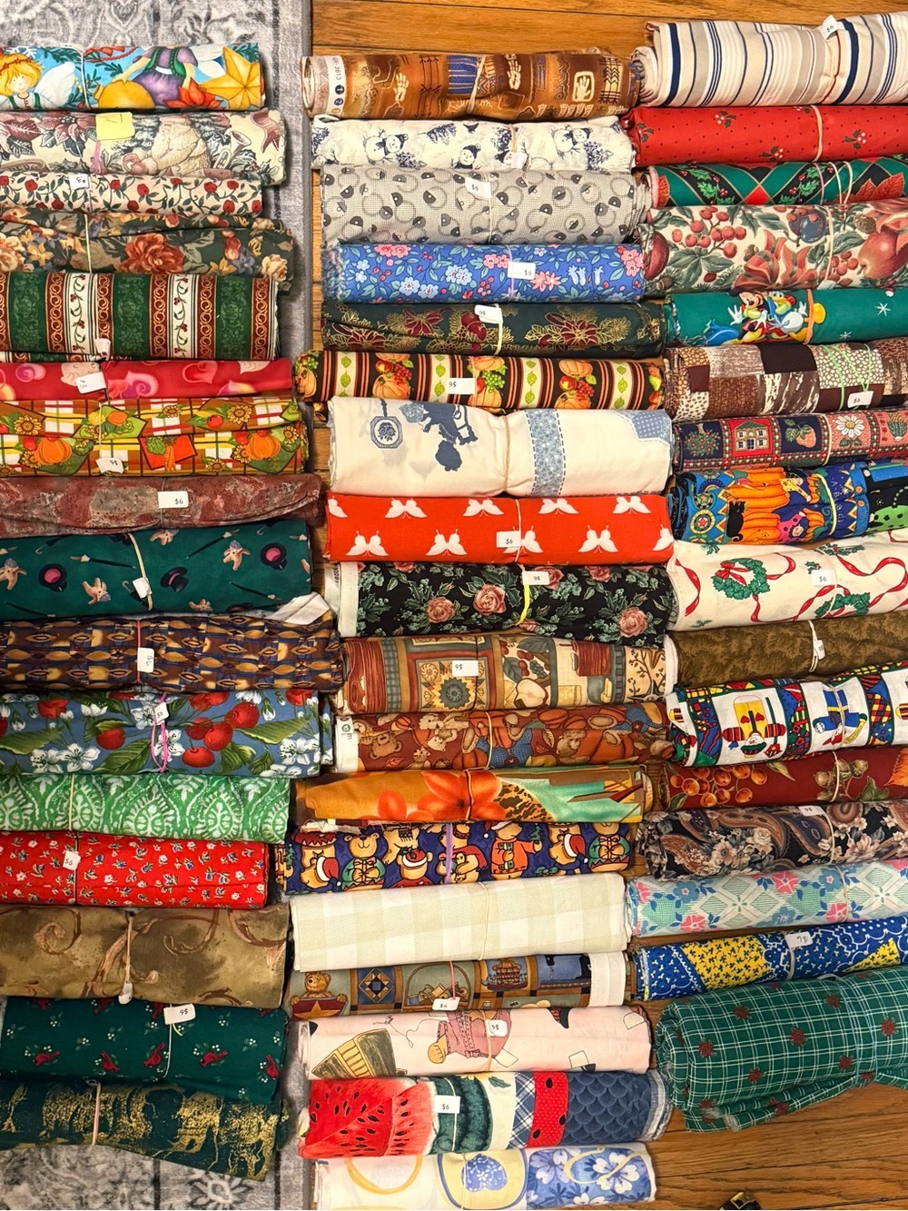 Fabric rolls for quilt